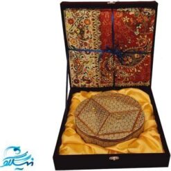 ست هدیه شکلات خوری سه درب خاتم و ترمه