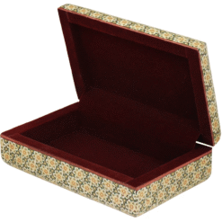 جعبه زیر و رو گرد 10×16 خاتم تخمه دار داخل جیر کد 01