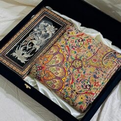 ست هدیه خاتمکاری اعلا با ترمه و تابلو قلمزنی