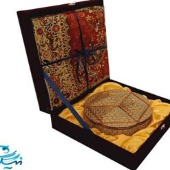 ست هدیه شکلات خوری سه درب خاتم و ترمه