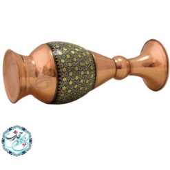 گلدان مس و خاتم 16 سانتی