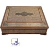 جعبه تی بگ و دمنوش خاتم کاری مدل رو خاتم طرح توپی