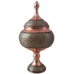 شکلات خوری مس و خاتم کاری 25 سانتی