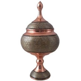 شکلات خوری مس و خاتم کاری 25 سانتی
