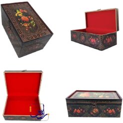پک هدیه آجیل خوری 11 خاتم کاری و جعبه کاشی 11 با جعبه دکوپاژ