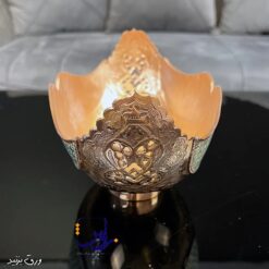 ست کشکول و سینی قلم خورده خاتم کاری