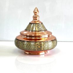 شکلات خوری مس و خاتم 25 سانتی