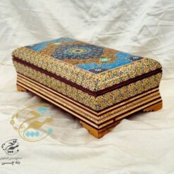 جعبه دستمال کاغذی و جاقاشقی خاتم کاری اسلیمی