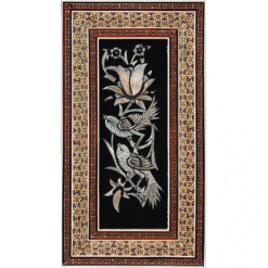قاب دو گل خاتم معمولی قلم زنی 10×25