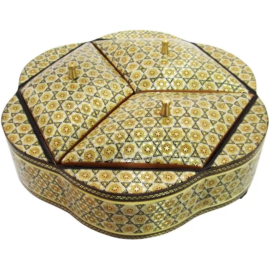 شکلات خوری چوبی خاتم کاری سه درب
