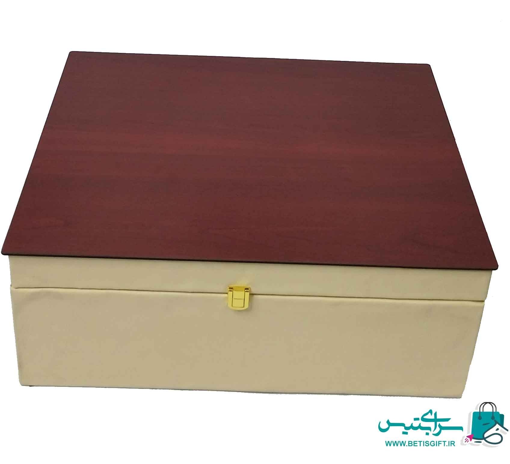 ست هدیه شکلات خوری خاتم کاری اعلاء و رومیزی ترمه یزد