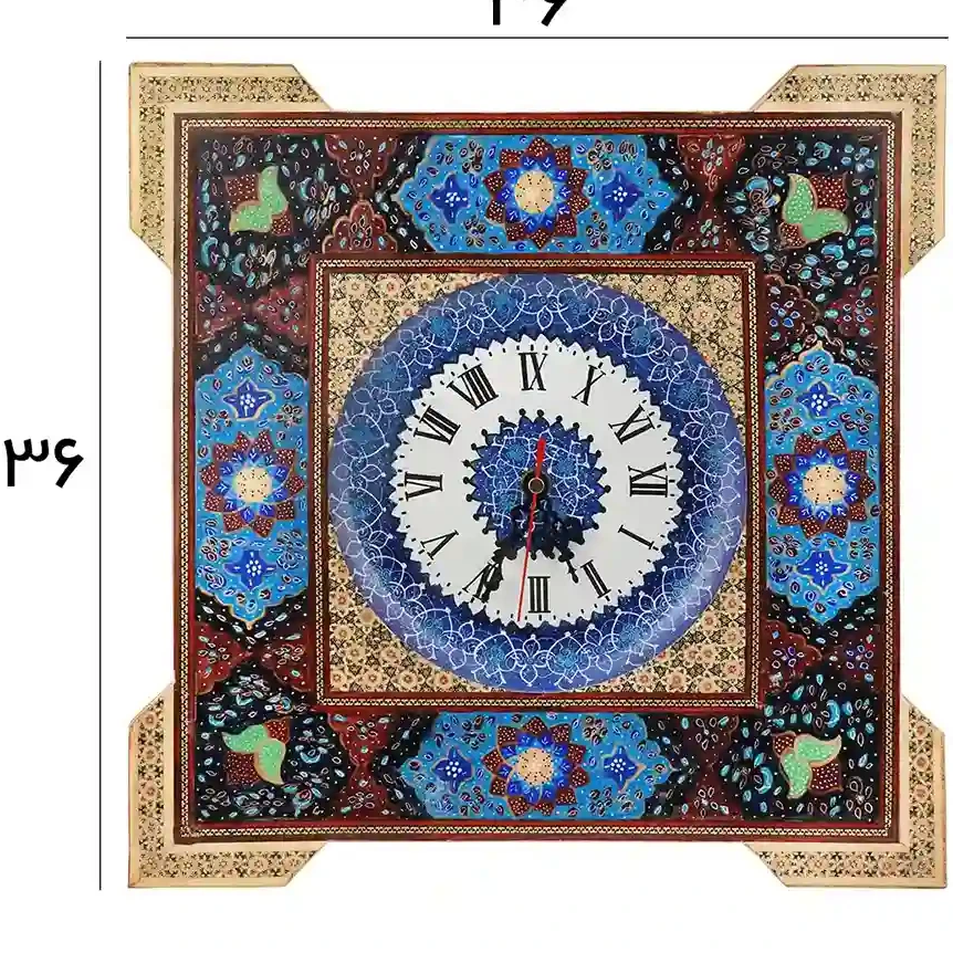 ساعت دور نقاشی 20 صفحه مینا