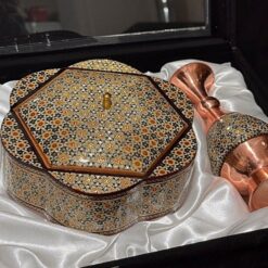 ست هدیه مدیریتی گلدان و شکلاتخوری خاتمکاری