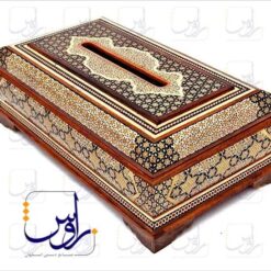 جعبه دستمال کاغذی خاتم اعلا طرح لبگرد