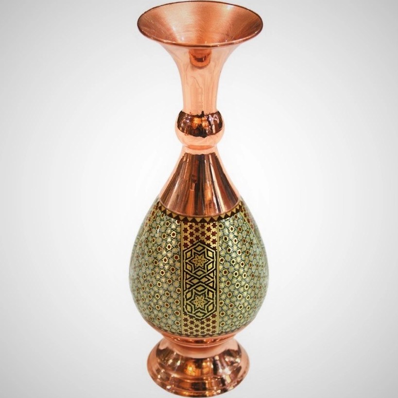 گلدان مس و خاتم