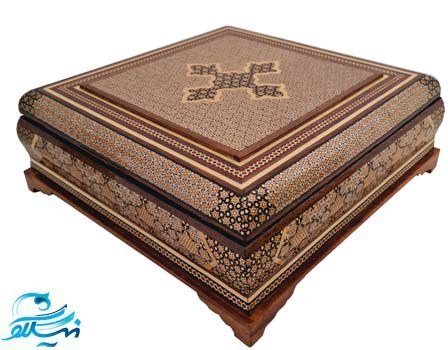 جعبه خاتم کاری بزرگ جهت آجیل و خشکبار