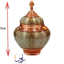قندان سیبی 25 خاتم کاری