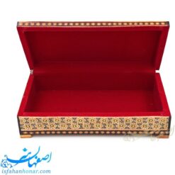 جعبه جواهرات خاتم کاری ابعاد 21×11 سانتیمتر