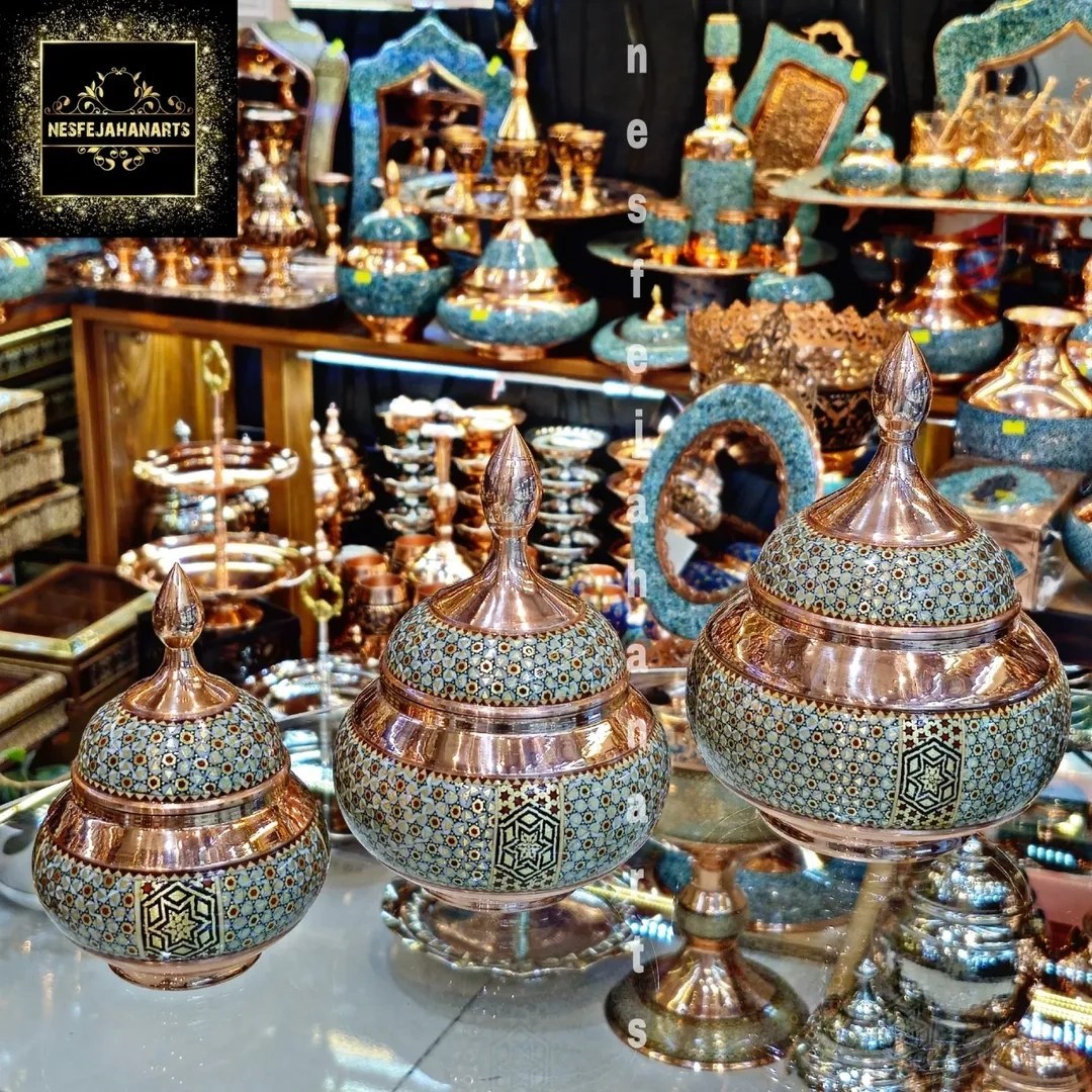 قندان مس و خاتم ممتاز