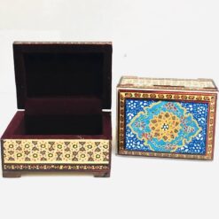 جعبه جا سکه ای خاتم و تذهیب