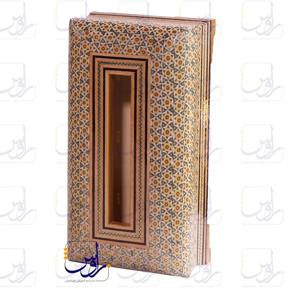 جعبه دستمال کاغذی خاتم تخمه دار