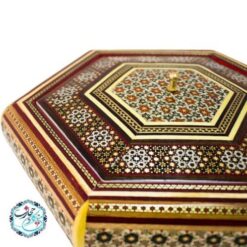 شکلات خوری خاتم کاری ۶ ضلعی