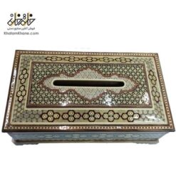 جعبه دستمال کاغذی خاتم کاری