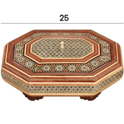 شکلات خوری پایه چوبی 8 گوش خاتم 24 سیم