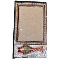 ست نفیس خاتم کاری (گلدان و قاب لوح تقدیر)
