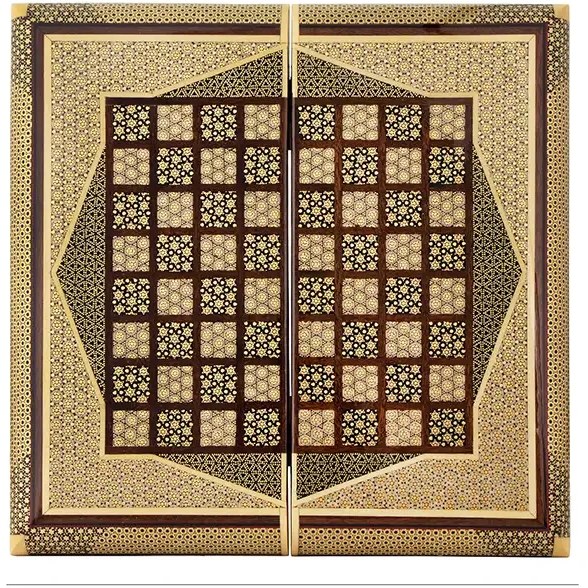 تخته نرد – شطرنج 30 خاتم طرح هشت ضلعی