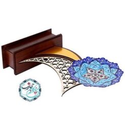 تندیس بشقاب میناکاری مشبک طرح پرستار کد LT-57