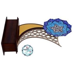 تندیس بشقاب میناکاری مشبک طرح پرستار کد LT-57